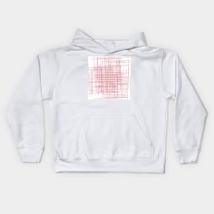 Thin Pink Lines Staggered Crosshatch Kids Hoodie